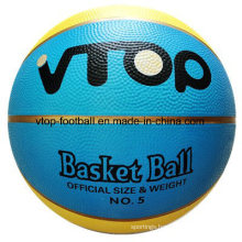 Two Color 8 Panels Gold Line Rubber Basketball Toys for Promotion